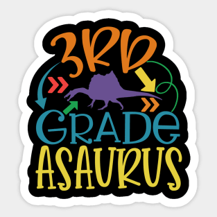 Third Grade Asaurus Sticker